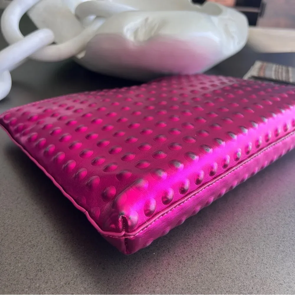 GEAR Vibrant Pink Textured 80’s Classic Dylan Clutch